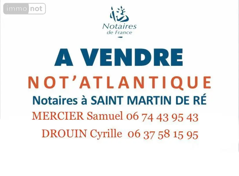 Terrain a batir a vendre Le Bois-Plage-en-Ré 17580 Charente-Maritime 17 415000 euros 17018-1082 001