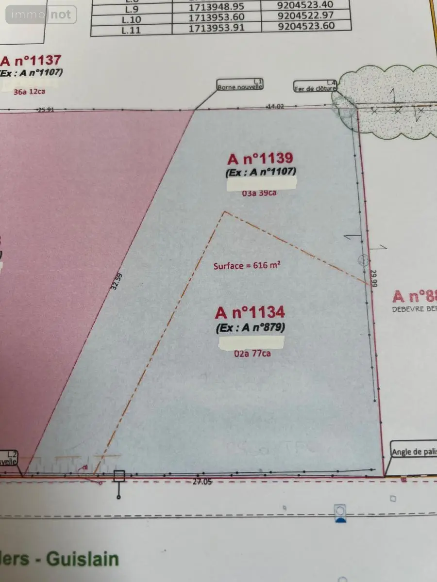 Terrain a batir a vendre Honnecourt-sur-Escaut 59266 Nord 59 19180 euros 59098-11738 001
