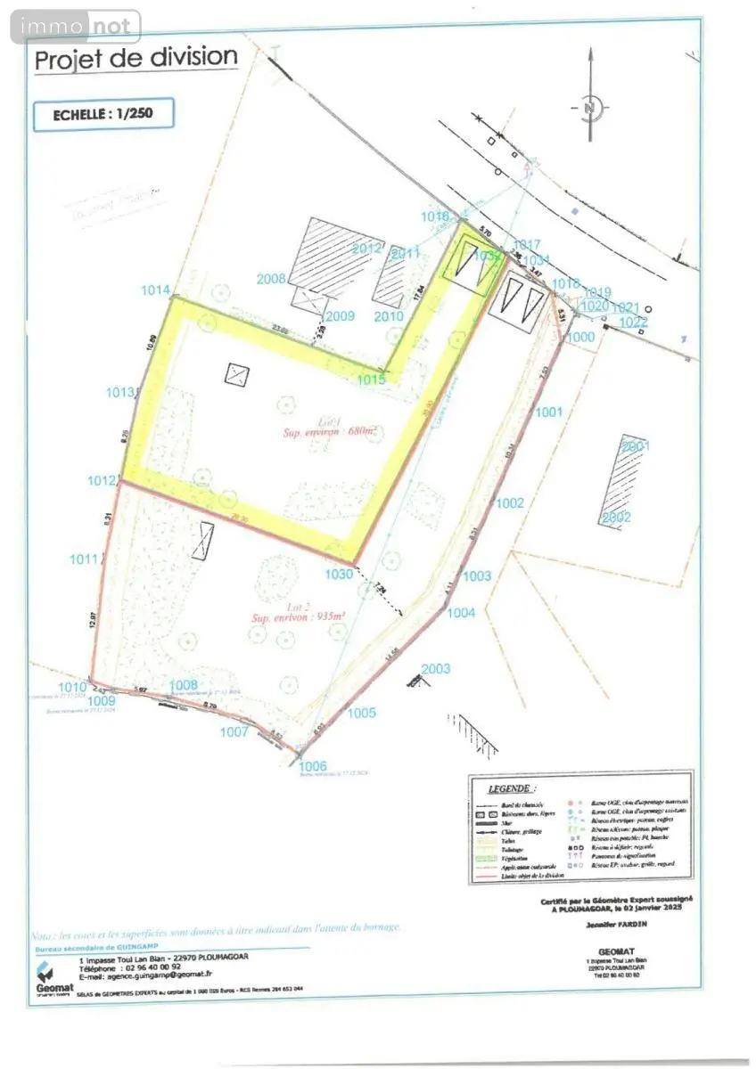 Terrain a batir a vendre Pleubian 22610 Côtes-d'Armor 22 62790 euros 22091-67 001