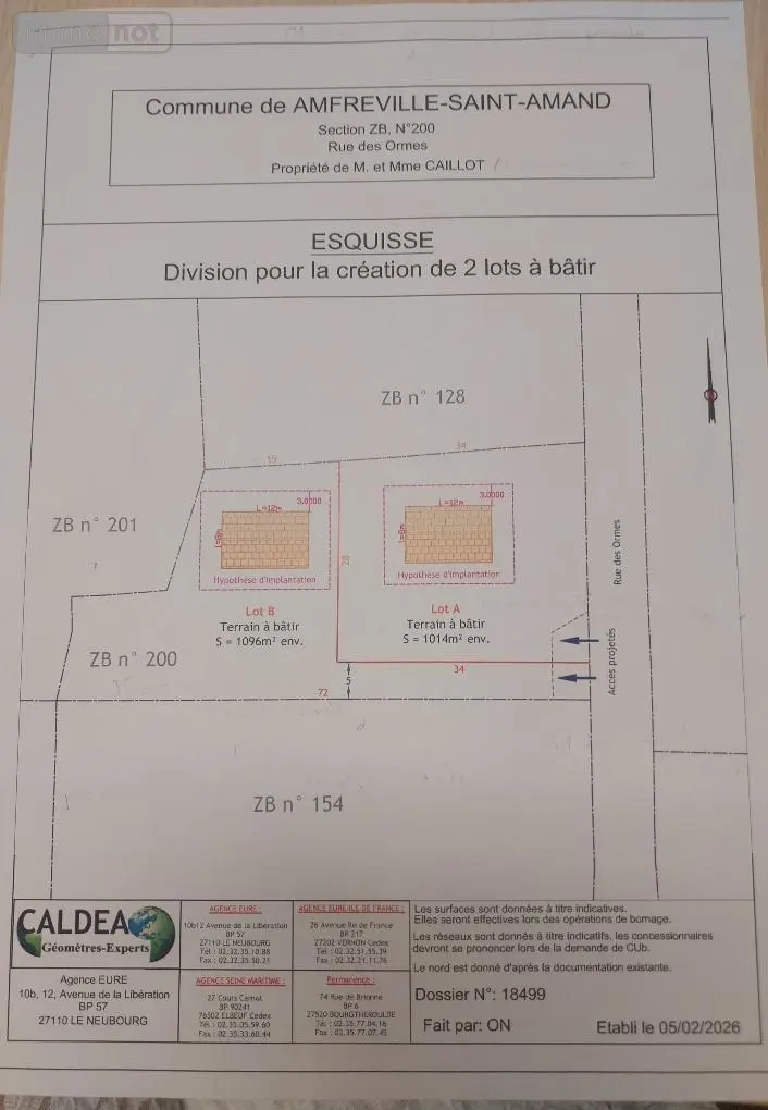 Terrain a batir a vendre Amfreville-Saint-Amand 27370 Eure 27 46000 euros 27061-1499 001