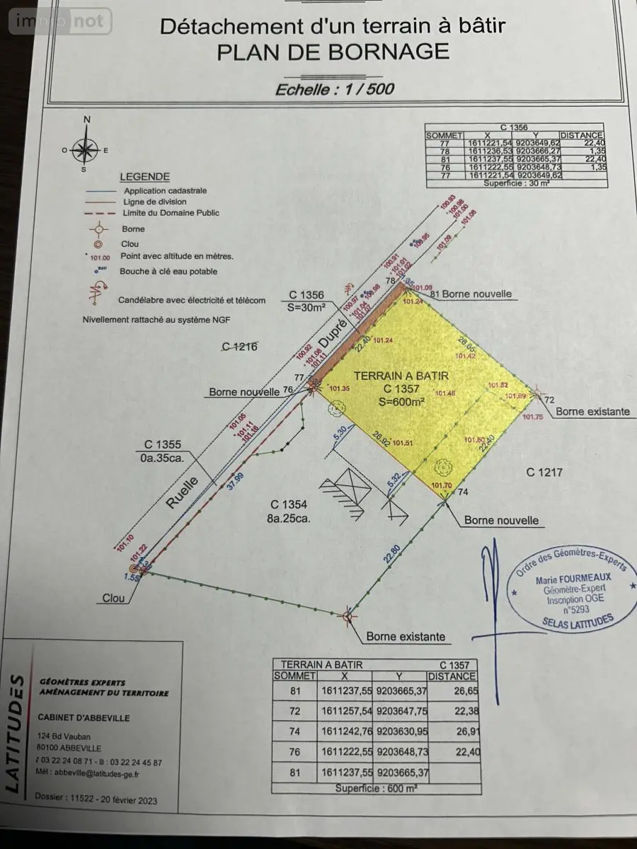 Terrain a batir a vendre Huppy 80140 Somme 80 35072 euros 59083-2575 001