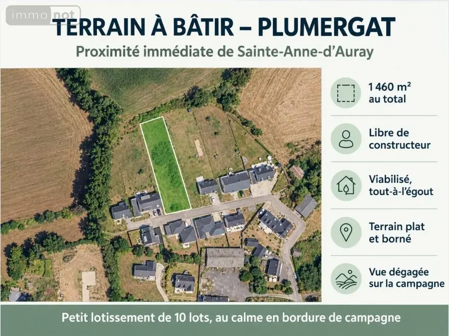 Terrain a batir a vendre Plumergat 56400 Morbihan 56 161900 euros 56089-149 001