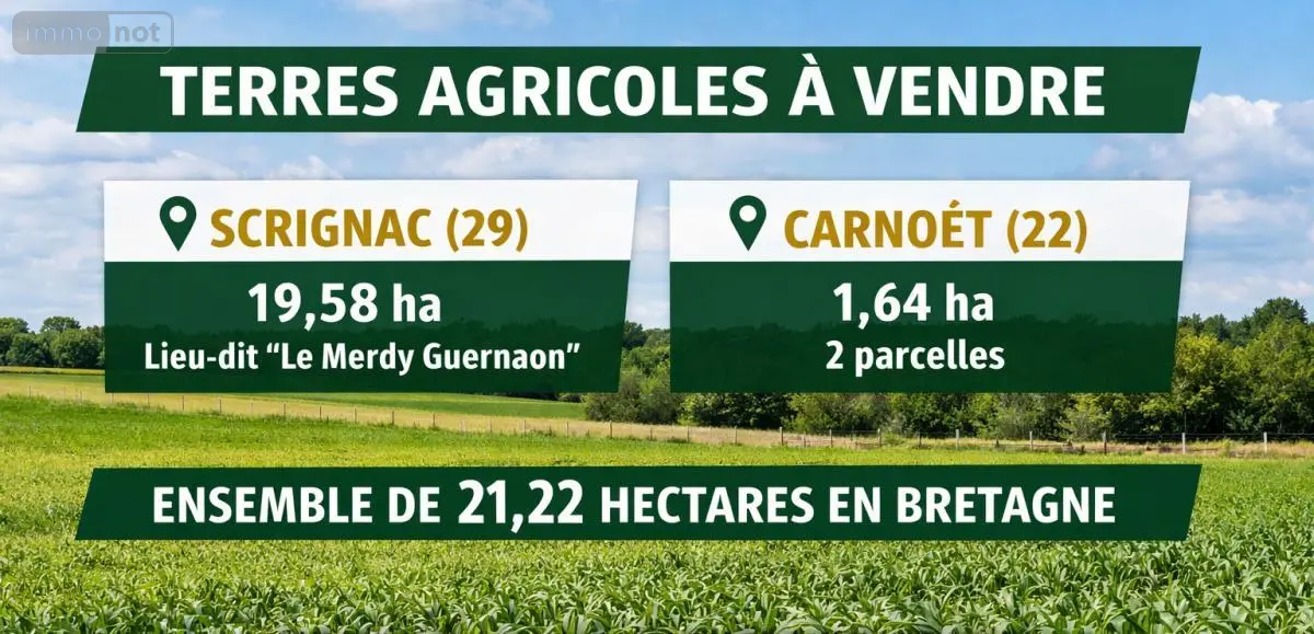 Terrains de loisirs bois etangs a vendre Scrignac 29640 Finistère 29 145450 euros 29107-2800 001