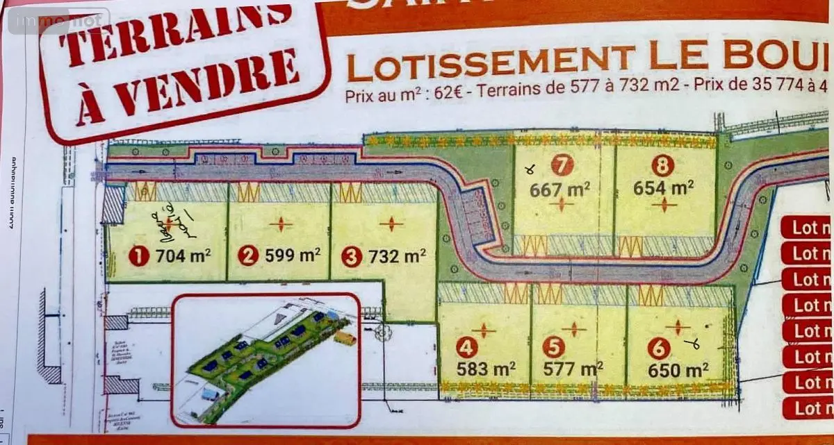 Terrain a batir a vendre Saint-Jacques-de-Néhou 50390 Manche 50 38748 euros 50061-2986 001