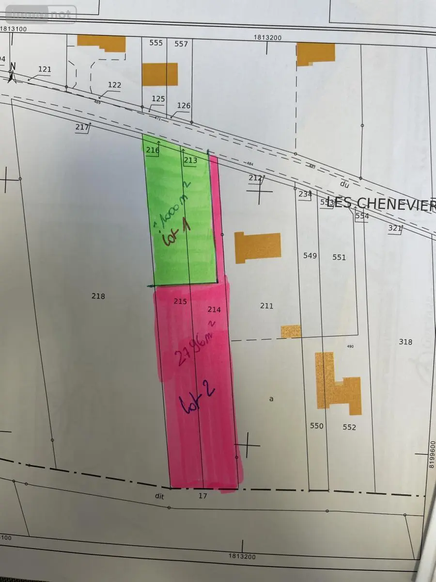 Terrain a batir a vendre Courtisols 51460 Marne 51 53500 euros 51084-1075 001