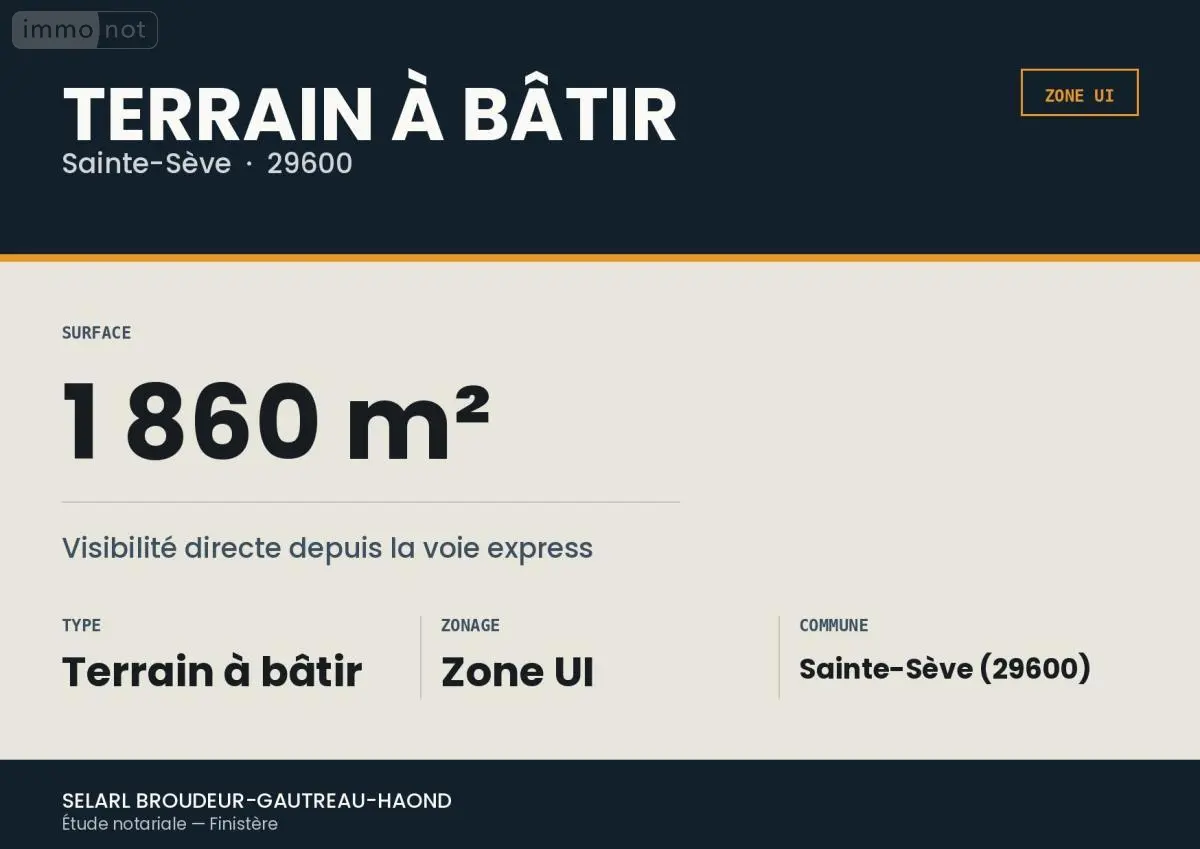 Terrain a batir a vendre Sainte-Sève 29600 Finistère 29 96230 euros 29107-2850 001