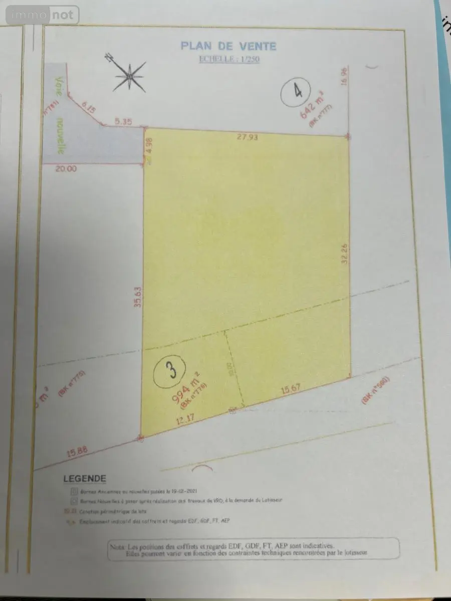 Terrain a batir a vendre Cambrai 59400 Nord 59 74800 euros 59098-11890 001