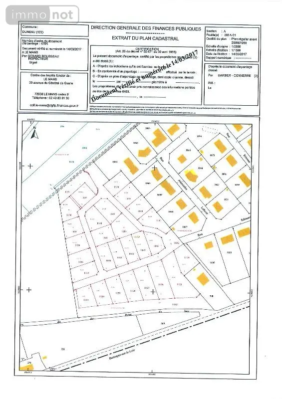 Terrain a batir a vendre Duneau 72160 Sarthe 72 48 euros 87096 001