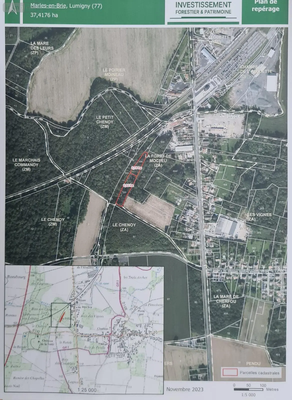 Terrains de loisirs bois etangs a vendre Marles-en-Brie 77610 Seine-et-Marne 77 590000 euros 110585 001