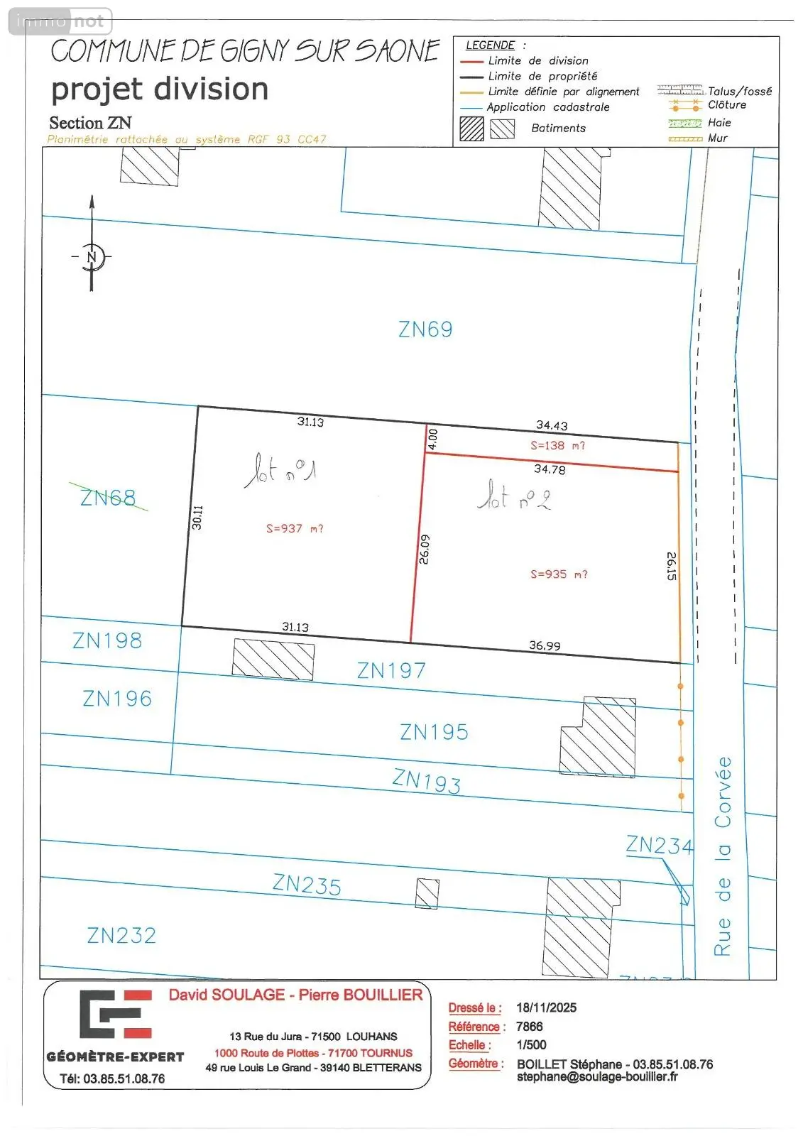 Terrain a batir a vendre Gigny-sur-Saône 71240 Saône-et-Loire 71 33000 euros 2024-16 001