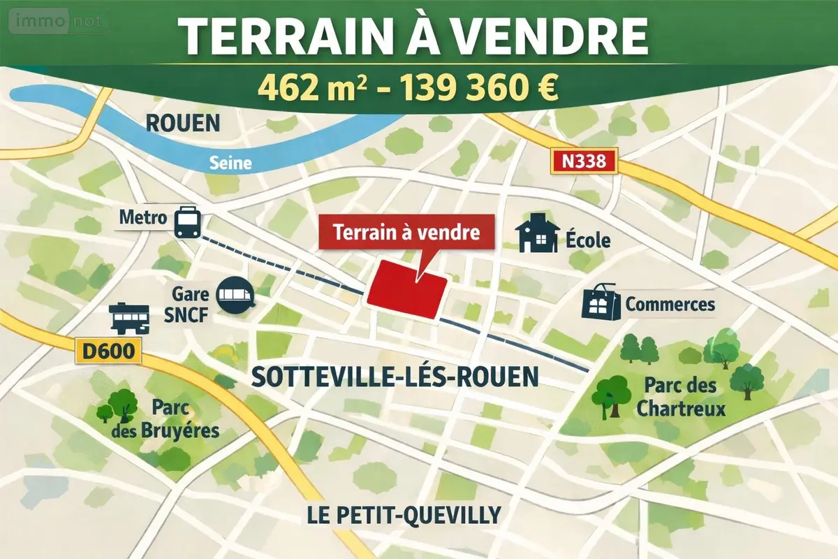 Terrain a batir a vendre Sotteville-lès-Rouen 76300 Seine-Maritime 76 127200 euros TER_SOT_127 001