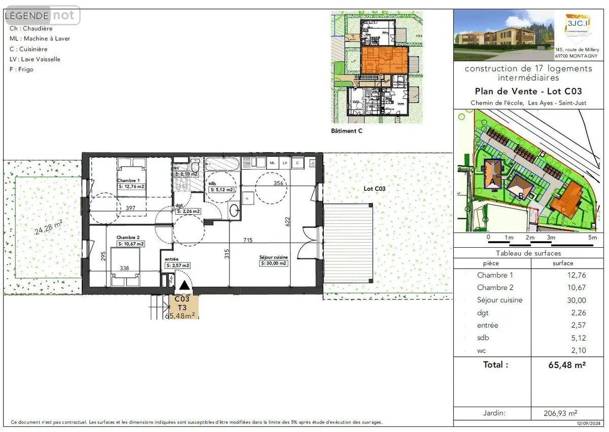 Appartement a vendre Bourg-en-Bresse 01000 Ain 01 65 m2 3 pièces 213500 euros achat_appartement_com_01053_01000 001