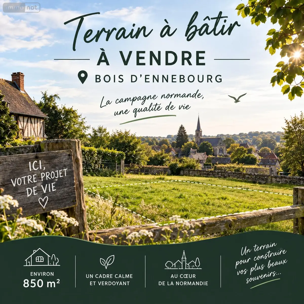 Terrain a batir a vendre Bois-d'Ennebourg 76160 Seine-Maritime 76 89000 euros TER_BO_89 001