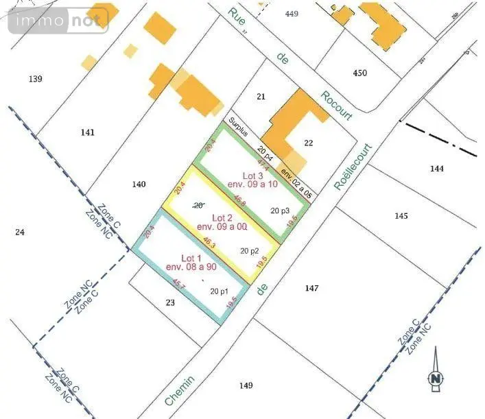 Terrain a batir a vendre Marquay 62127 Pas-de-Calais 62 900 m2 37520 euros 2117 001