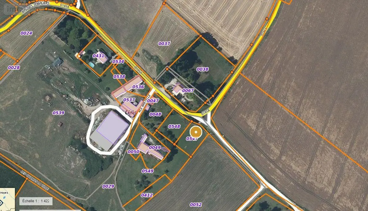 Terrain a batir a vendre Montceaux-lès-Vaudes 10260 Aube 10 300 m2 28500 euros 1036102/6050 001