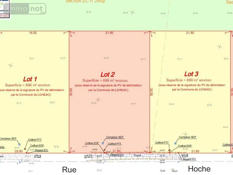 Terrain a batir a vendre Lohéac 35550 Ille-et-Vilaine 35 699 m2 66300 euros 35129-4815 001