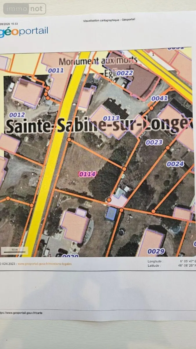 Terrain a batir a vendre Sainte-Sabine-sur-Longève 72380 Sarthe 72 36000 euros 72119-1597 001