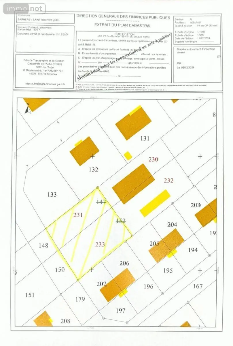 Terrain a batir a vendre Barberey-Saint-Sulpice 10600 Aube 10 95000 euros 10010/410 001