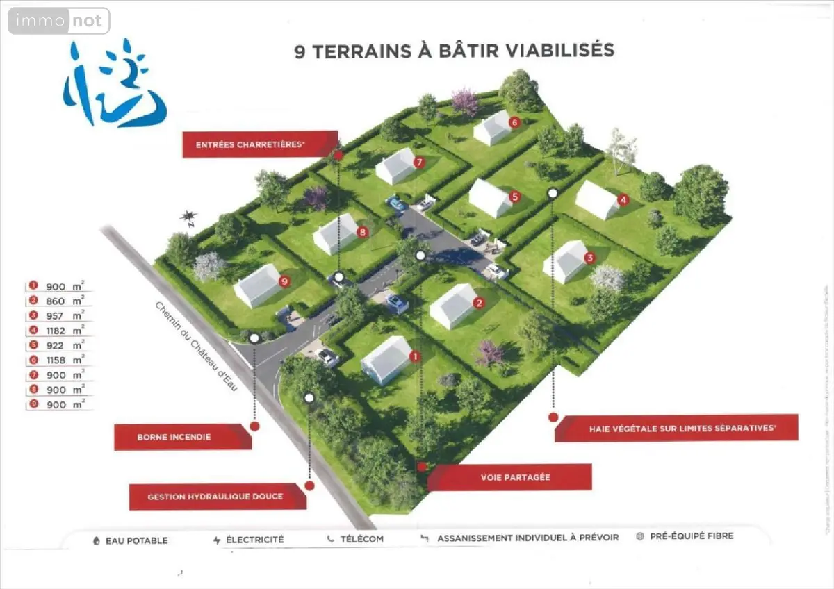 Terrain a batir a vendre Appeville-Annebault 27290 Eure 27 50756 euros 27074-1023912 001