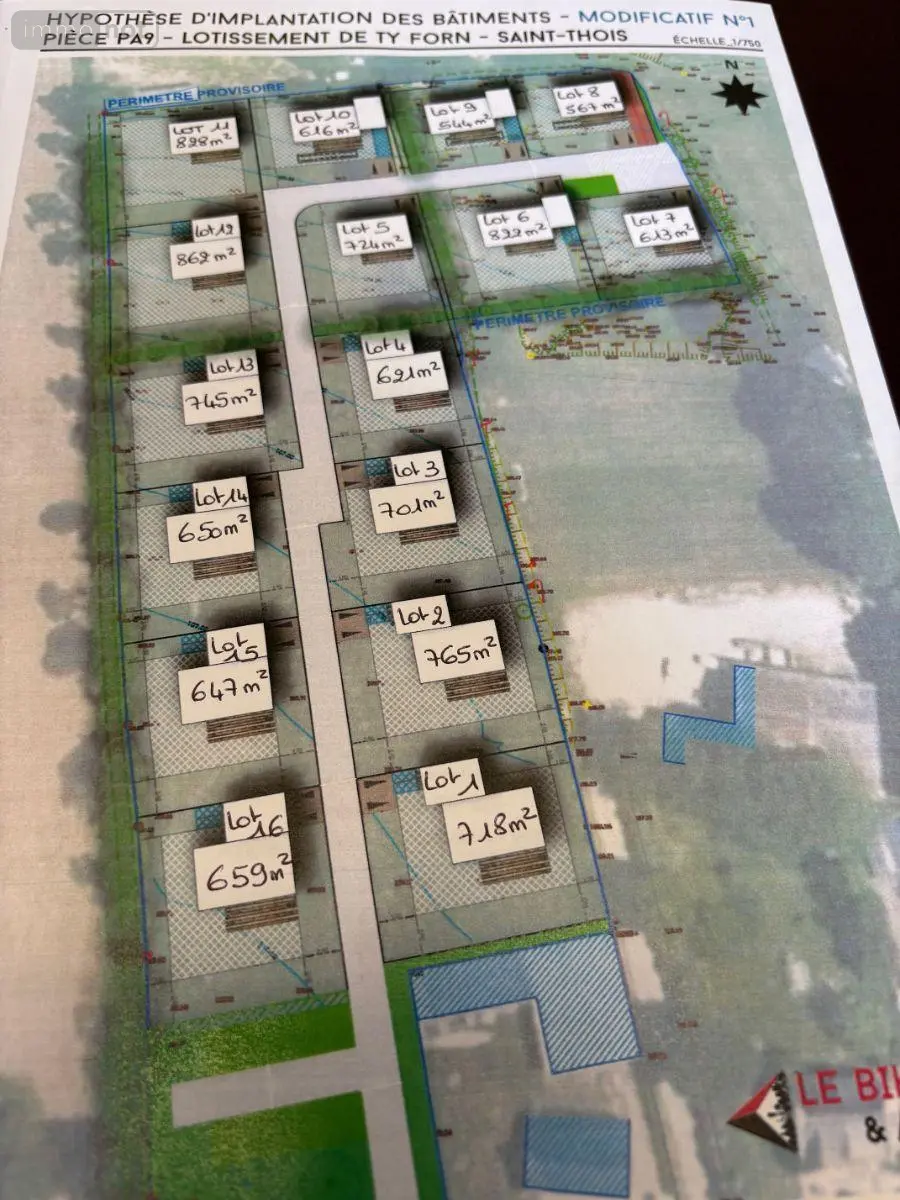 Terrain a batir a vendre Saint-Thois 29520 Finistère 29 35066 euros TEBA/1012 001