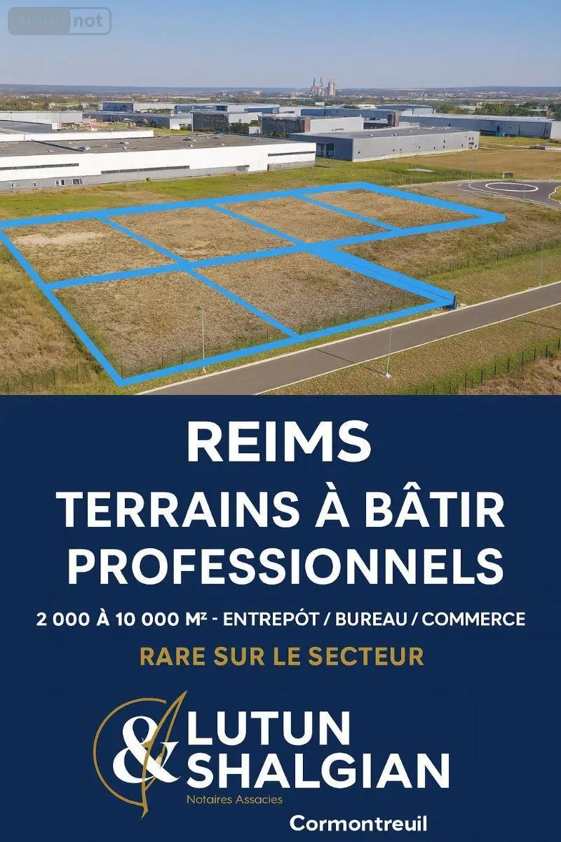 Terrain a batir a vendre Reims 51100 Marne 51 1518 m2 264500 euros 51083/VENT/952 001