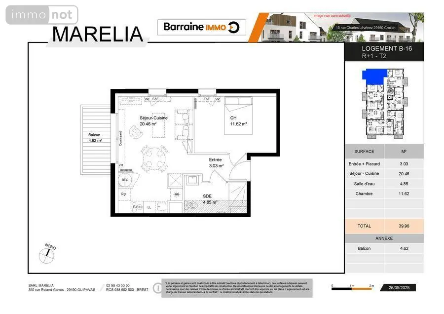 Appartement a vendre Crozon 29160 Finistère 29 39 m2 2 pièces 169830 euros 3214-20 001