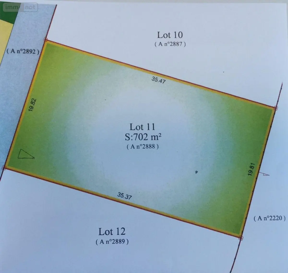 Terrain a batir a vendre Roaillan 33210 Gironde 33 88000 euros 33062-11 001
