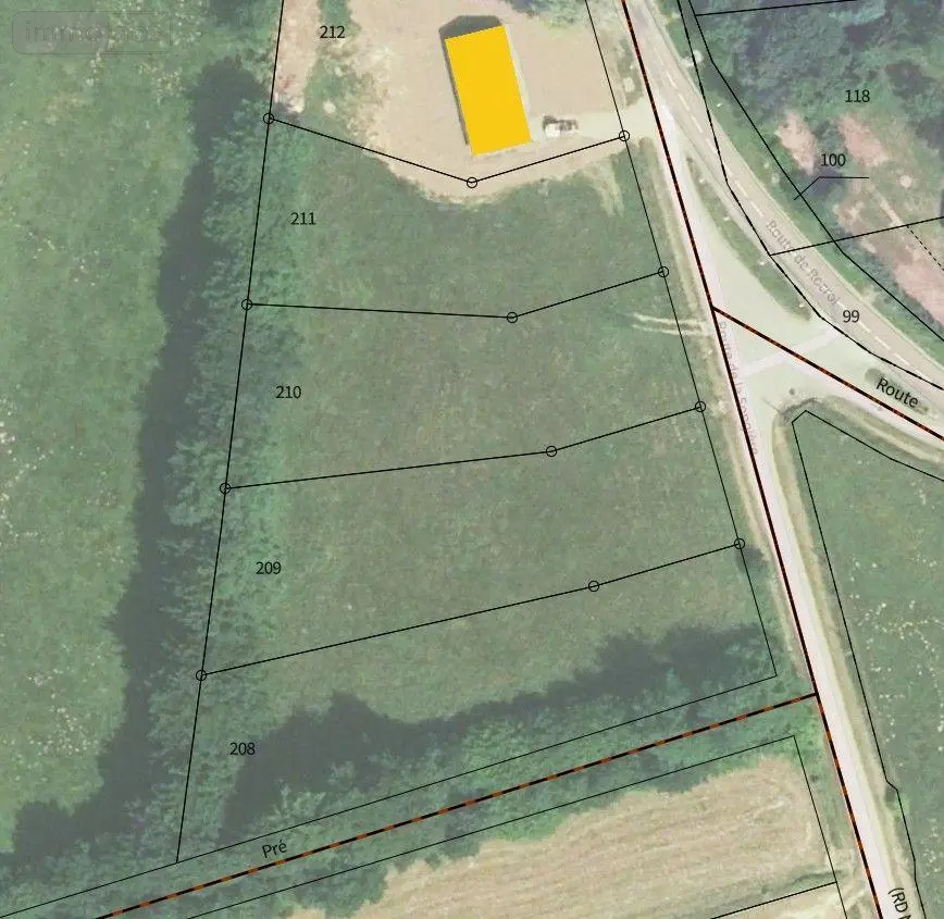 Terrain a batir a vendre Regniowez 08230 Ardennes 08 2368 m2 32500 euros 08034/100 001