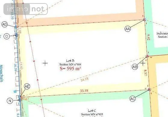 Terrain a batir a vendre Bains-sur-Oust 35600 Ille-et-Vilaine 35 51717 euros 143/250TB 001