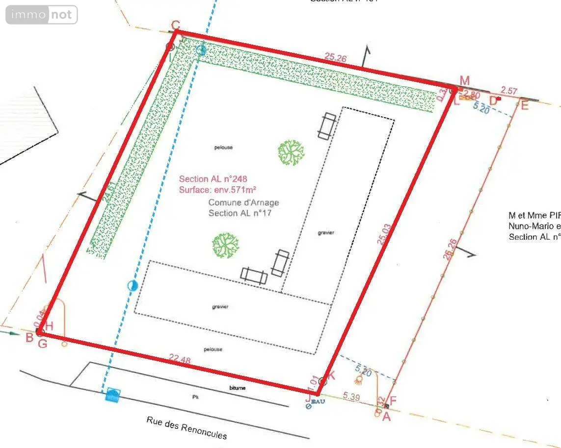 Terrain a batir a vendre Arnage 72230 Sarthe 72 66150 euros 72122-1432 001