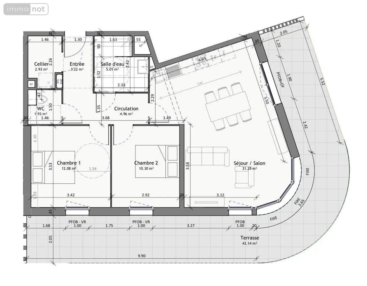 Appartement a vendre Gravelines 59820 Nord 59 71 m2 3 pièces 290000 euros R1553 001