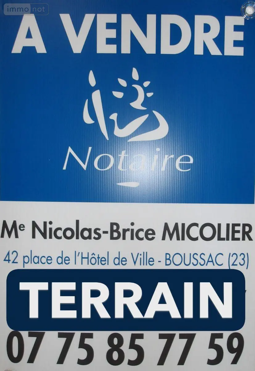 Terrain a batir a vendre Boussac 23600 Creuse 23 13200 euros 23010-113576 001
