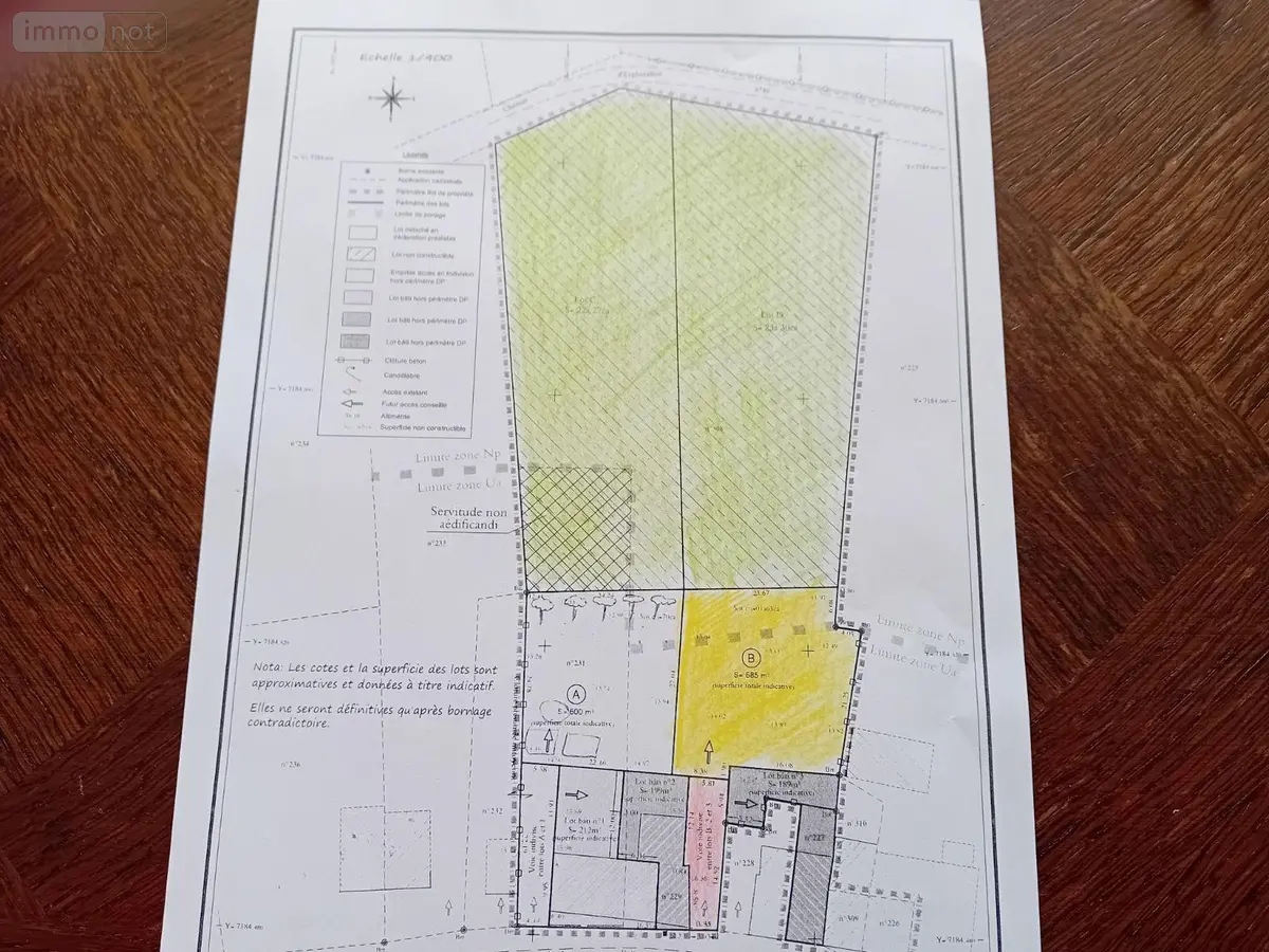 Terrain a batir a vendre Cournon 56200 Morbihan 56 688 m2 19500 euros 009/1355 001