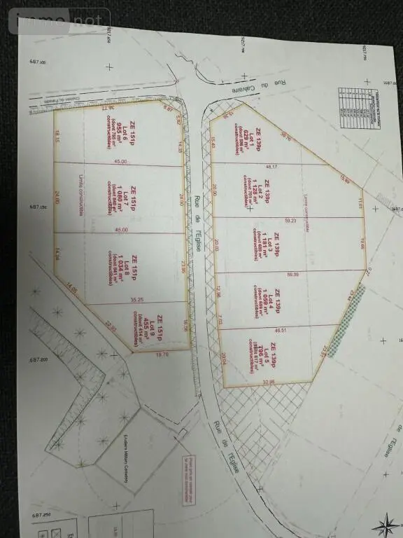 Terrain a batir a vendre Ervillers 62121 Pas-de-Calais 62 699 m2 55000 euros 1/801 001