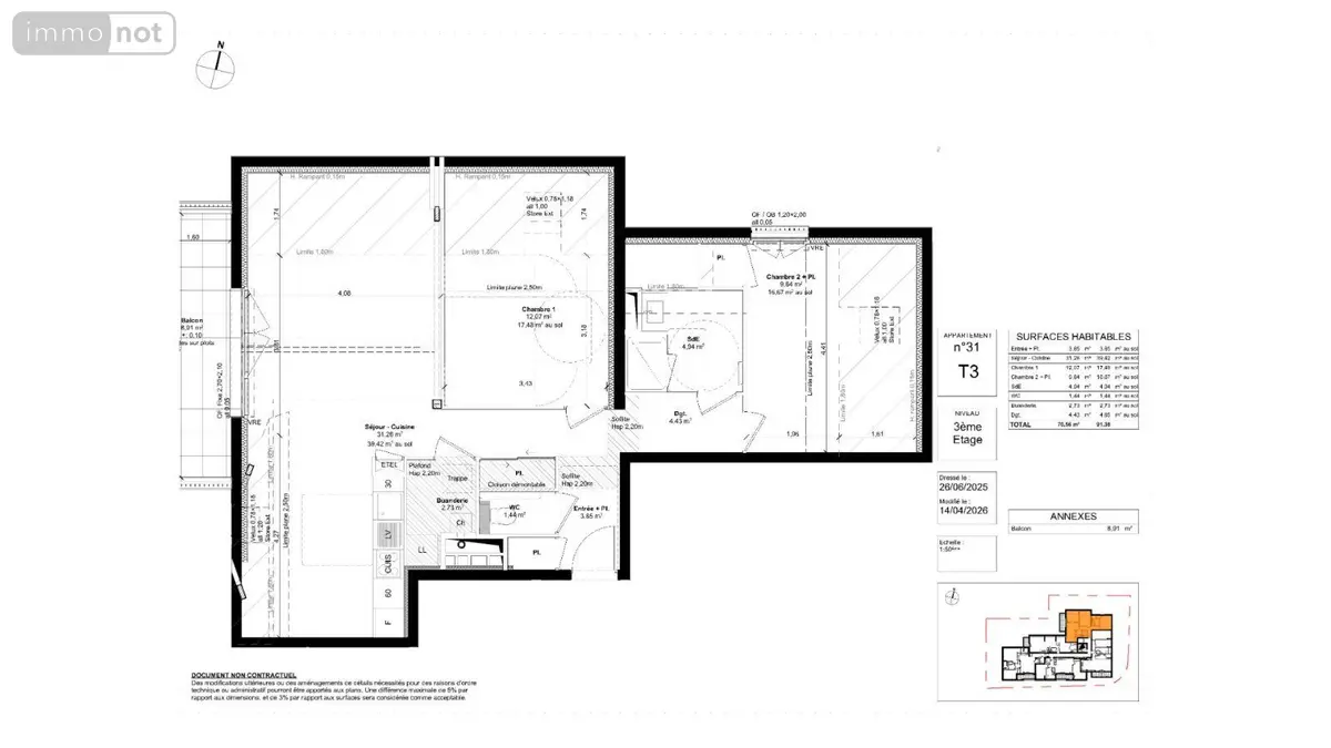 Appartement a vendre Saint-Malo 35400 Ille-et-Vilaine 35 70 m2 3 pièces 455000 euros 11747/560 001