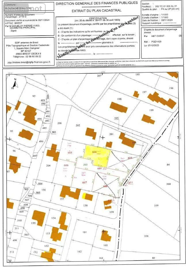 Terrain a batir a vendre Ploudalmézeau 29830 Finistère 29 98679 euros 29054/408 001