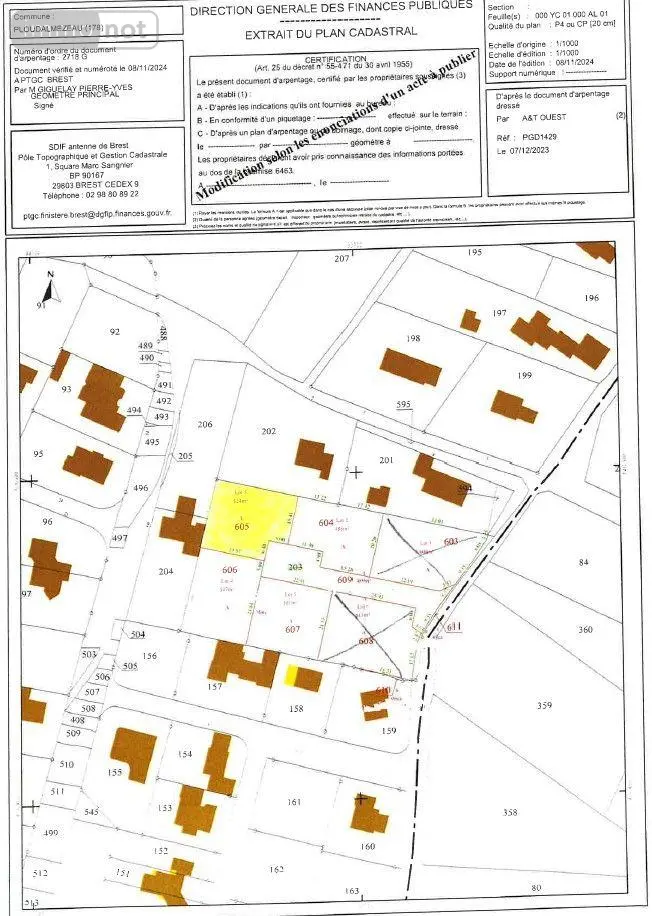 Terrain a batir a vendre Ploudalmézeau 29830 Finistère 29 106534 euros 29054/409 001