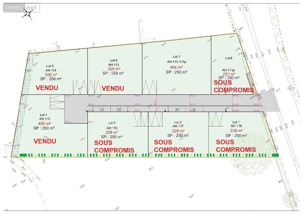 Terrain a batir a vendre Ligné 44850 Loire-Atlantique 44 250 m2 115770 euros NOT 28 001