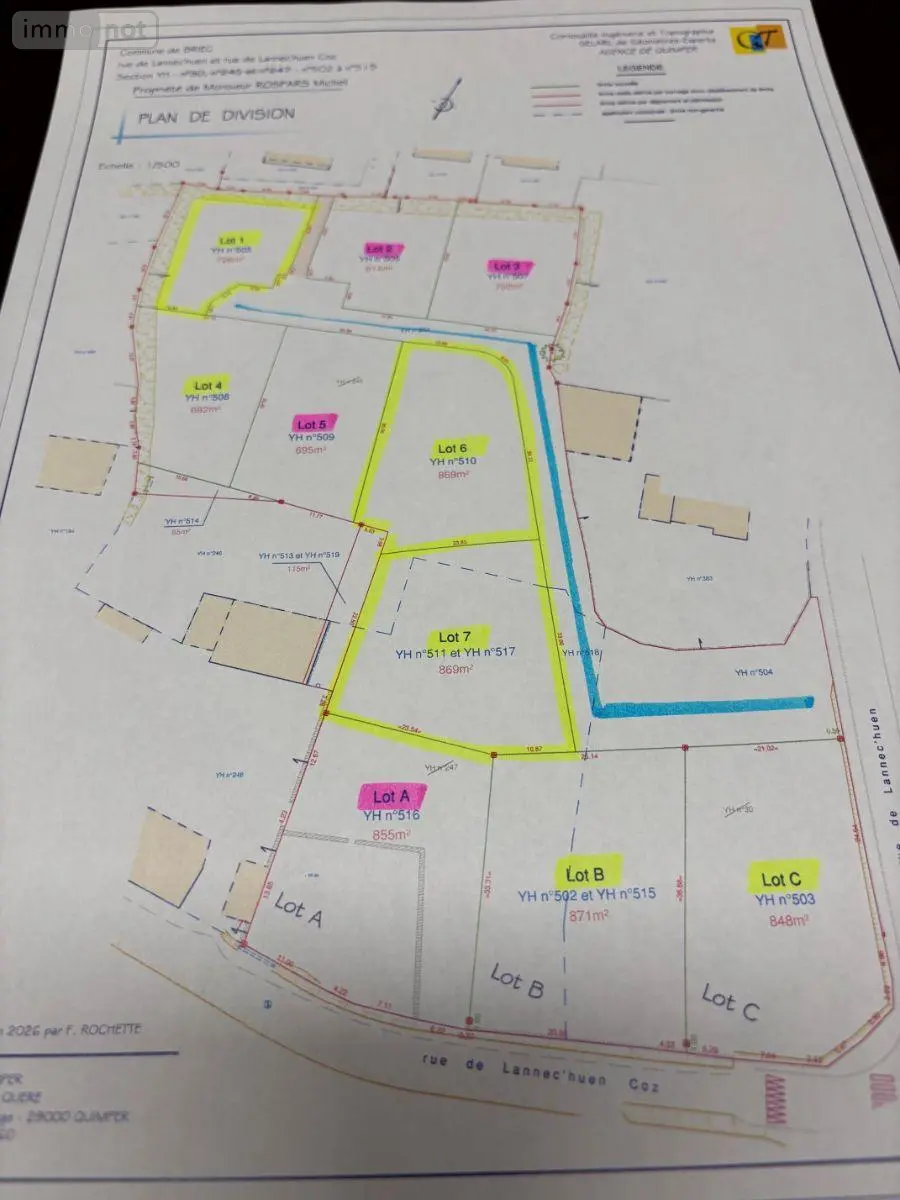 Terrain a batir a vendre Briec 29510 Finistère 29 85200 euros TEBA/1094 001