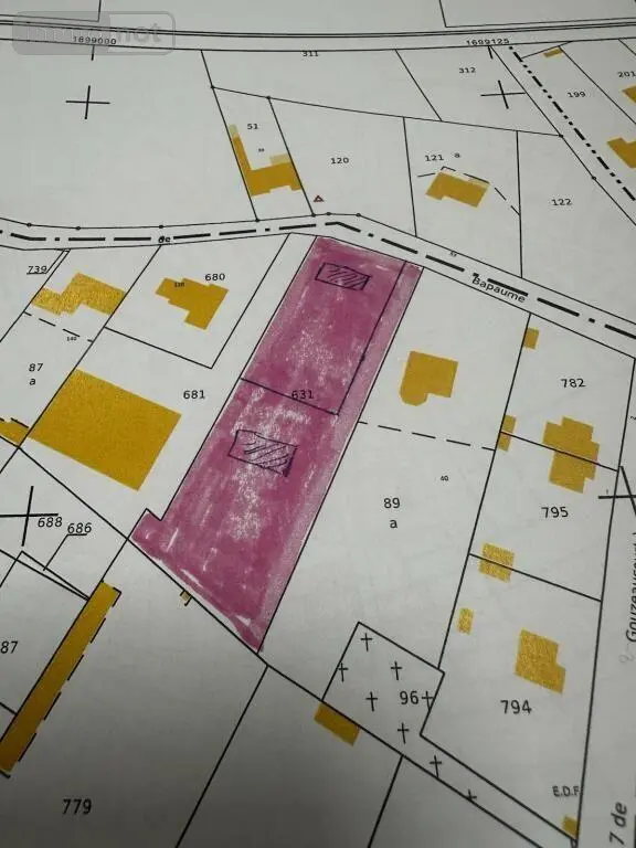 Terrain a batir a vendre Bertincourt 62124 Pas-de-Calais 62 2870 m2 63300 euros 1/816 001
