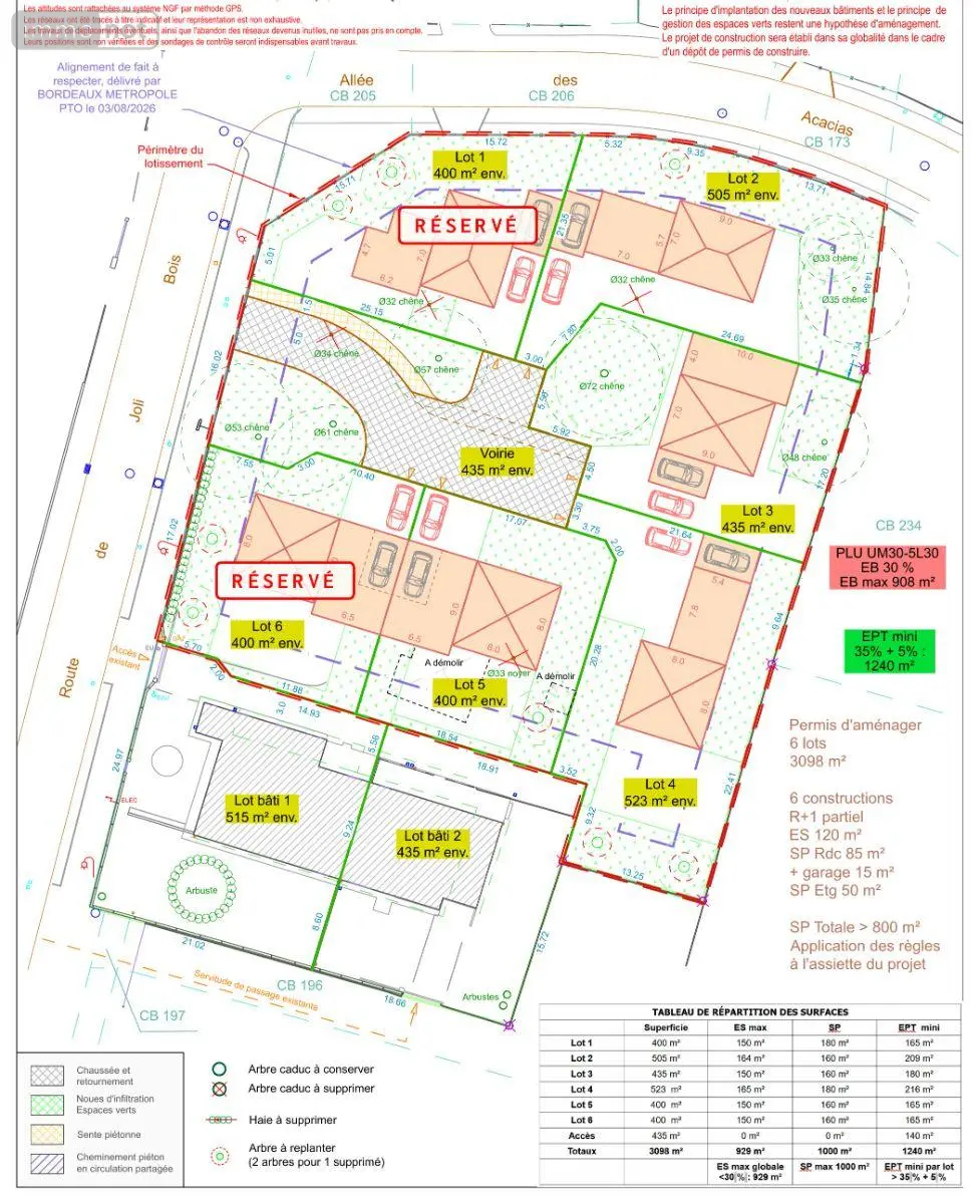 Terrain a batir a vendre Saint-Aubin-de-Médoc 33160 Gironde 33 183750 euros 013/369 001