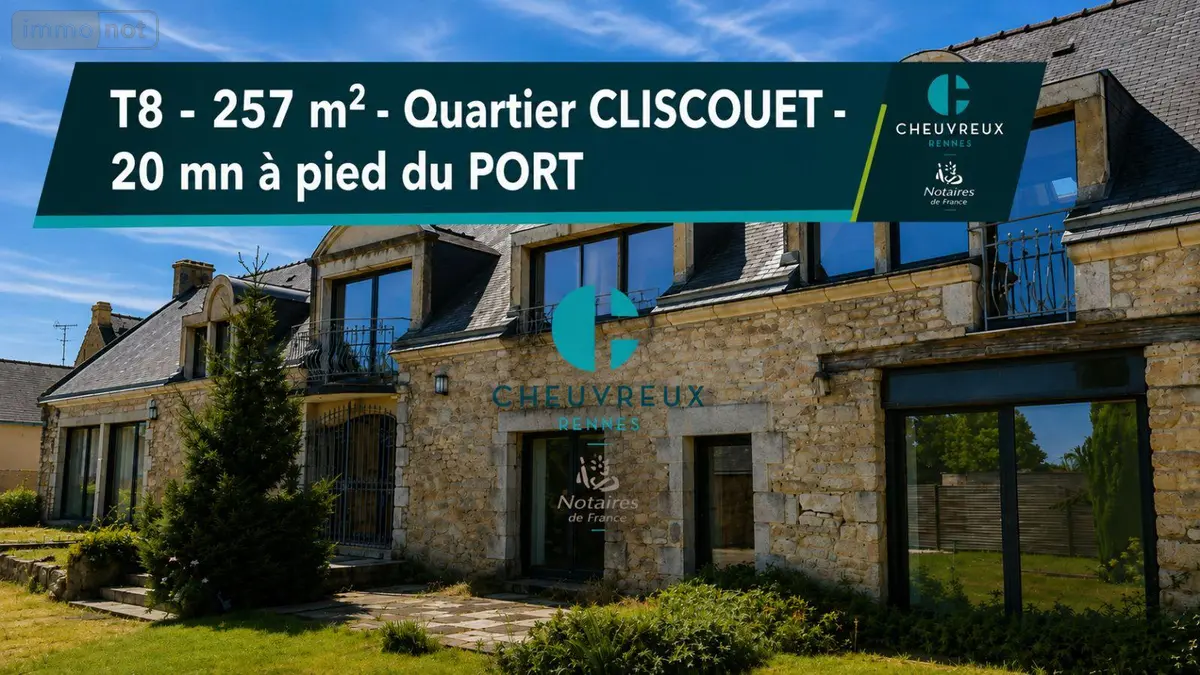 Maison a vendre Vannes 56000 Morbihan 56 257 m2 7 pièces 1205200 euros CHEUVREUX/98 001