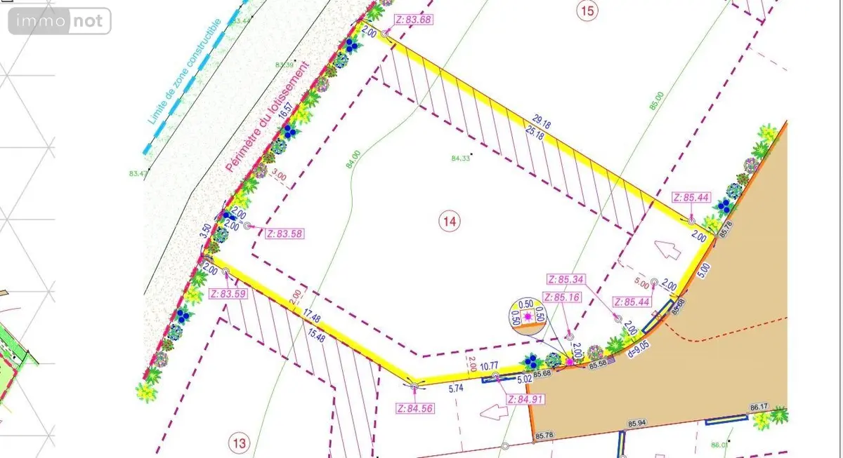Terrain a batir a vendre Kersaint-Plabennec 29860 Finistère 29 105000 euros 29162/78 001