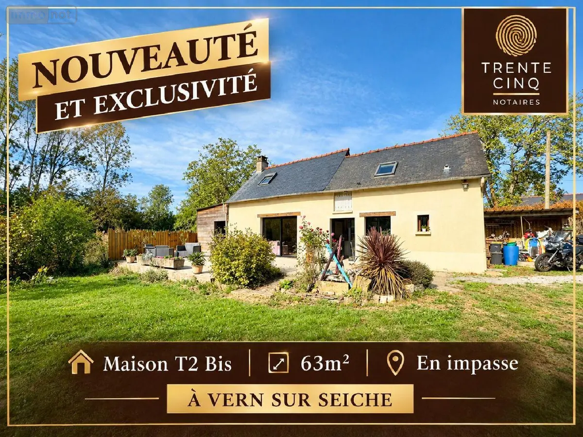 Maison a vendre Vern-sur-Seiche 35770 Ille-et-Vilaine 35 63 m2 2 pièces 187560 euros 35129-7129 001
