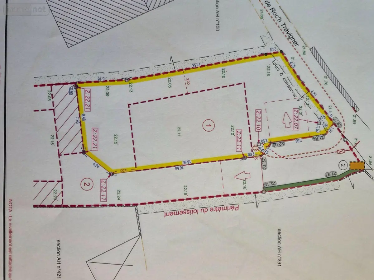 Terrain a batir a vendre Roscoff 29680 Finistère 29 175 m2 97757 euros 29105/120 001