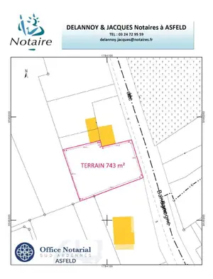 Terrain a batir a vendre Gomont 08190 Ardennes 08 743 m2 29900 euros 021/1576 001