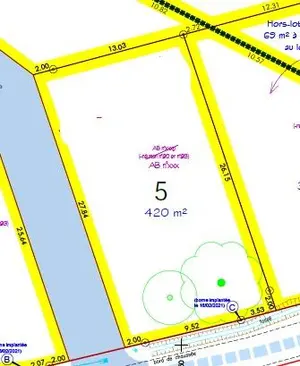 Terrain a batir a vendre Châteaubourg 35220 Ille-et-Vilaine 35 420 m2 113000 euros lot 5 001