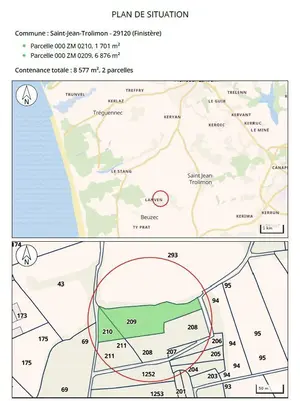Terrains de loisirs bois etangs a vendre Saint-Jean-Trolimon 29120 Finistère 29 11500 euros 29022-1887 001