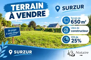 Terrain a batir a vendre Surzur 56450 Morbihan 56 252000 euros 56004-885 001