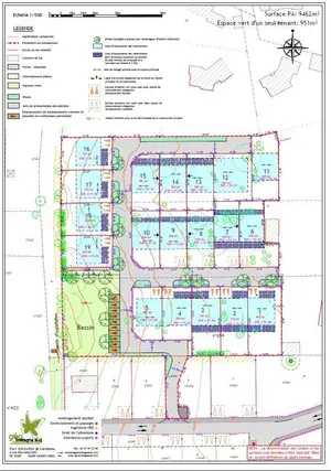 Terrain a batir a vendre Questembert 56230 Morbihan 56 54670 euros 56013-904 001